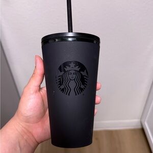 Starbucks Matte Black Tumbler with Straw